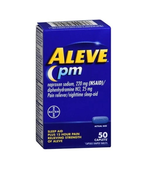 Aleve Nighttime Sleep-Aid Pain Reliever 50 Tablets